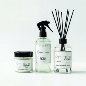 Kit- Difusor, Home Spray e Vela Aromática- Capim Limão