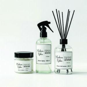 Kit- Difusor, Home Spray e Vela Aromática- Madeira Nobre